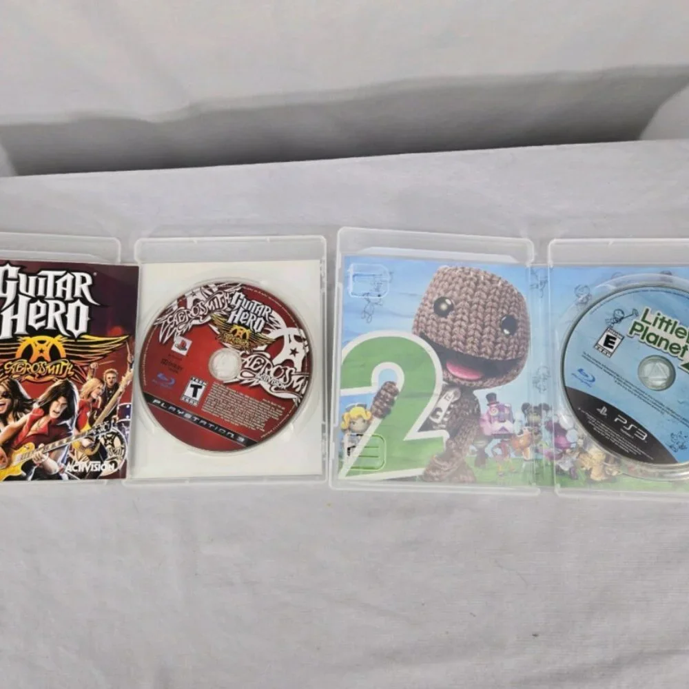 PS3 Lot of 10 PlayStation 3 Call Duty, NBA, Guitar, MLB, Uncharted 2, Speed Work
